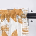 thumbnail image 5 of Orange Sunflower Valance Curtains for Kitchen/Living Room/Bathroom/Bedroom Window, Rod Pocket Small Topper Half Short Window Curtains Voile Sheer Scarf, Spring Summer Botanical Flowers 42"x12", 5 of 8