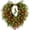 Green1, variant on Yastouay 24" Christmas Wreath with Lights Bells, Artificial Heart Shape Norfolk Pine Wreath with Red Berries for Wall Porch Home Xmas Decor