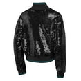 thumbnail image 3 of Youth Girl's Outerstuff Black Philadelphia Eagles Glam Squad Sequin Jacket, 3 of 3