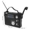 thumbnail image 5 of Radio à Manivelle AM FM SW Multi-Bandes LED Radio d'Urgence avec Lecteur MP3 Emplacement pour Disque U, 5 of 5
