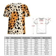thumbnail image 2 of Leopard Print Pattern Womens Tops Women's Fashion Casual Short Sleeve Flower Print Round Neck Pullover Top Blouse, 2 of 6
