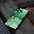 thumbnail image 4 of WIRESTER Shockproof Soft Rubber Cover Case for Apple iPhone 15 Pro 6.1" 2023, Marble Gold And Green, 4 of 5