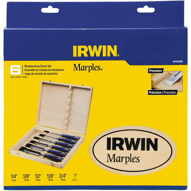 IRWIN Marples Chisel Set for Woodworking, 6-Piece (M444SB6N) Set Only