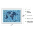 thumbnail image 2 of The World’s Largest Network (Le Plus Grand Réseau du Monde) - France - Vintage Airline Travel Poster by Lucien Boucher c.1964 - Japanese Unryu Rice Paper Art Print 24 x 32 in, 2 of 4