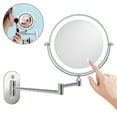 thumbnail image 3 of Wall Mounted Makeup Mirror with LED Light 5X Magnification Mirror 360 ° Rotation Dimmable Light for Bathroom Dressing Room Hotel, 3 of 8