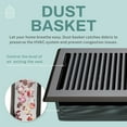 thumbnail image 6 of 4X14 Floor Vent Covers Floor Register with Mesh Cover Trap, Heat and Air, Walkable Metal Floor Vent for HVAC Duct, Contemporary, White, 6 of 7