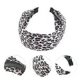 thumbnail image 3 of Unique Bargains 1 Pc Cute Leopard Print Wide Side Headbands for Women Gray White, 3 of 6