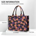 thumbnail image 3 of Large Capacity Tote Bag,Purple Halloween Black Cats and Pumpkins Handbag Fashion Luxury Tote Bag,15.7"x13"x 5.1" Inches,Laptop Compatible, 3 of 6