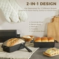 thumbnail image 4 of HONGBAKE 2 in 1 Cast Iron Bread Pan with oven mitts, Lid, Lid Lever, 9x5 Loaf Pans for Homemade Bread, Sourdough Baking Pan, Pre-Seasoned Nonstick Rectangular Dutch Oven, Banana Bread Tins, Black, 4 of 8