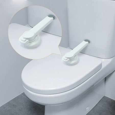 Baby Safety Toilet Lock - 2 Pack Baby Proof Toilet Lock Child Safety No Tools Needed Easy Installation with Strong Adhesive, Toilet Lid Lock Fit for Most Standard.
