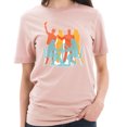 thumbnail image 3 of Plus Size Silhouette Party Graphic Design Unisex Ring Spun Jersey Cotton Short Sleeve Premium T-Shirt - Pale Pink 2XL, 3 of 4