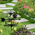 thumbnail image 6 of Hummingbird Metal Weather Vane, 12.66 Inch Roof Mount Weathervane Wind Direction Indicator Garden Stake Direction Indicator Measuring Tool Easy Use for Outside Yard Farm Garden Patio Farmhouse Decor, 6 of 6