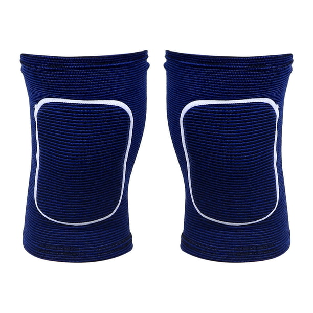 1 par de rodilleras protectoras de esponja, rodilleras suaves y transpirables, rodilleras para deporte, gimnasio, patinaje, azul oscuro, talla S
