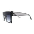 thumbnail image 3 of Retro Mobster Squared Flat Top Plastic Rectangular Sunglasses Slate Smoke, 3 of 4