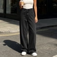 thumbnail image 2 of Straight Leg Jeans for Women Drape Soft Loose Fit Denim Pants High Waisted Stretchy Vintage Baggy Denim Pants with Pockets Daily Casual Streetwear Trousers, 2 of 6