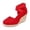Red, variant on Women's Espadrilles Wedges Sandals Fashion Closed Toe Platform Sandals Cross Elastic Strap on Shoes for Walking Summer Travel Black 5