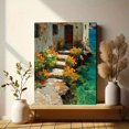 thumbnail image 6 of Capri Island Watercolor Floral Canvas Print, Mediterranean Italy Coastal Home Bedroom Wall Decor Art, 6 of 8