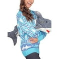 thumbnail image 3 of Women Men Christmas Sweater, Cute 3D Dinosaur/Elk/Shark Long Sleeve Knit Pullover, 3 of 9