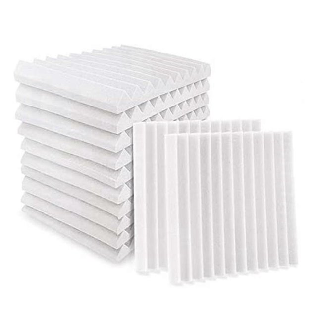 12Pcs Acoustic Foam Board,Studio Wedge Tile,Acoustic Foam Soundproof Pyramid Studio Treatment Wall