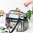 thumbnail image 4 of 1PC Clear PVC Tote Bag, Transparent Security Compliant Shoulder Bag for Work, Sports Games, Gym & Concert Events, 4 of 5