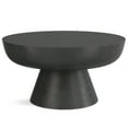 thumbnail image 6 of Simpli Home Charmaine 30 inch Wide Contemporary Metal Round Pedestal Coffee Table in Black Nickel, Assembled, 6 of 8