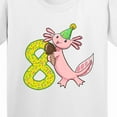 thumbnail image 4 of Inktastic 8th Birthday Axolotl with Ice Cream Youth T-Shirt, 4 of 5