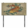thumbnail image 3 of Japanese Headboard, Grunge Style Oriental Water Koi Carp Fish Aquatic Theme Distressed Pattern, Upholstered Decorative Metal Bed Headboard with Memory Foam, Twin Size, Multicolor, by Ambesonne, 3 of 4