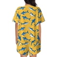 thumbnail image 3 of Kdxio Shark Print Print Pajamas Sets for Women Short-Sleeved Pjs with Lounge Shorts Two Piece Sleepwear S-4XL, 3 of 9