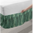 thumbnail image 2 of Muted Colors Bed Skirt, Natural Theme of Ornate Branches Leafy Forest Elements, Elastic Bedskirt Dust Ruffle Wrap Around for Bedding Decor, 4 Sizes, Laurel Green Pale Green, by Ambesonne, 2 of 2