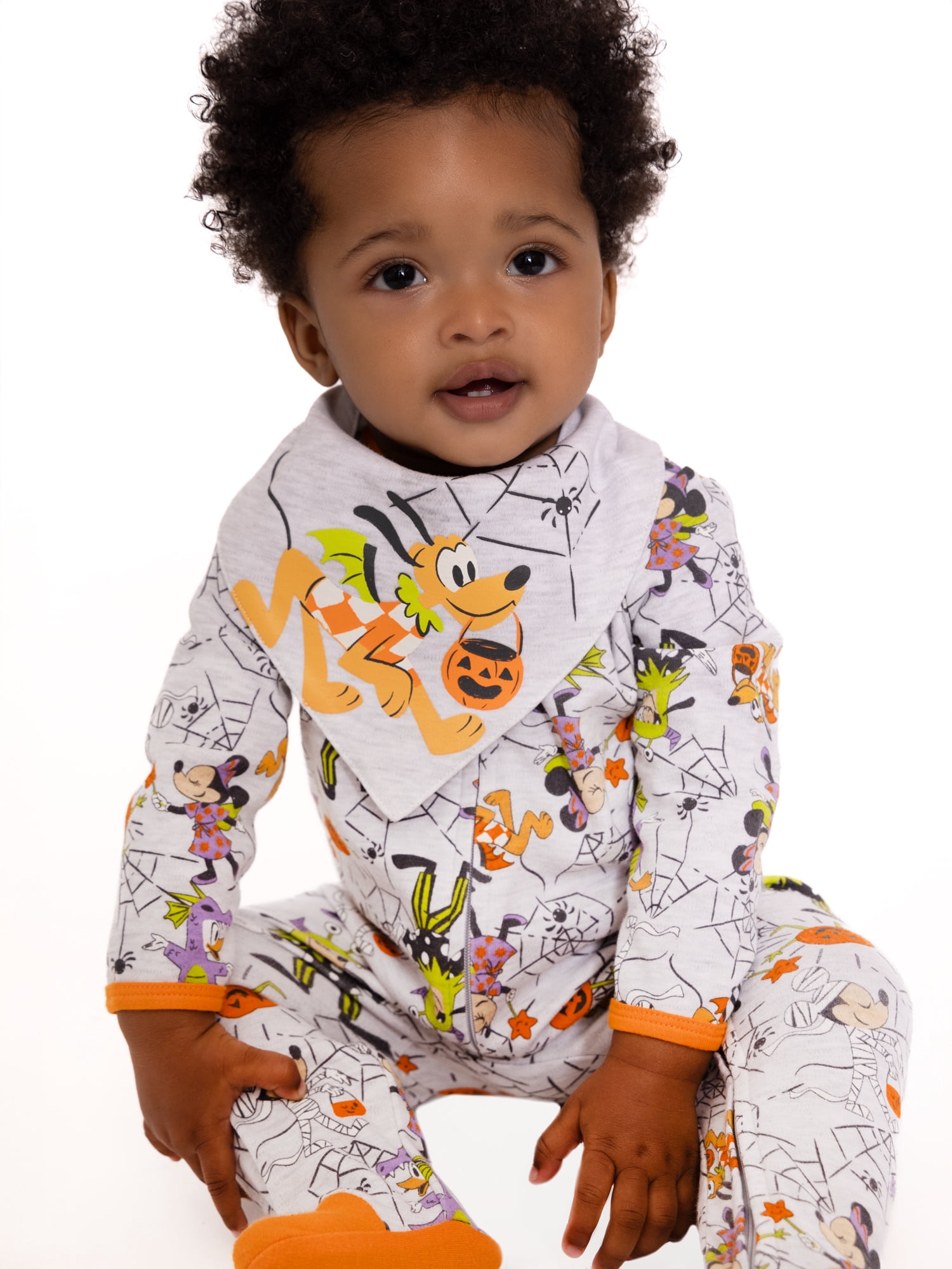 Baby Character Halloween Footed Sleep N Play & Bib Set, 2-Piece, Sizes Newborn-6/9 Months