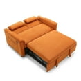 thumbnail image 3 of Modern 2 Seats Velvet Pull Out Sofa Bed Loveseat, Convertible Sleeper Couch Love Seat With USB Ports and Storage Pocket For Living Room Bedroom Apartment, 3 of 15