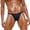 Navy, variant on Men's Double Briefs Mesh Lifting Thong Breathable Lace Up Swimming Trunks, XL, Red