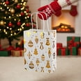 thumbnail image 5 of Honmine Christmas Gift Bags Santa Claus, White Gold Snowflake Printed Tote, Holiday Party Candy Packaging, 12pcs Paper Bags for Seasonal Gifts, 5 of 6