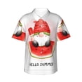 thumbnail image 1 of Fotbe Watermelon Gnome Camisa Hawaiana para Hombre Unisex – Camisa Casual de Verano con Botones de Manga Corta de Algodón y Lino,Medium, 1 of 7