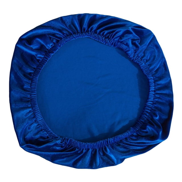 yuksok Soft Velvet Stretch Wedding Dining Room Chair Seat Cover Blue