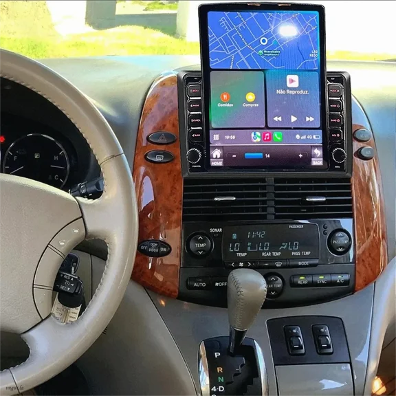 Zcargel 9.7" Android 13 Double Din Car Stereo Radio Hardwired, Wireless CarPlay & Android Auto Head Unit Car In-Dash, GPS Navigation Bluetooth WiFi Mirror Link, 2 32GB, for Toyota Sienna 2004-2020