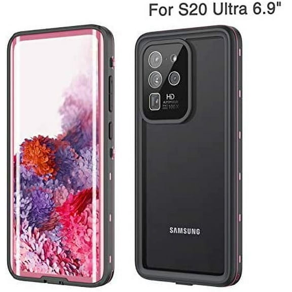 For Samsung Galaxy S20 Ultra RedPepper Waterproof Swimming Shockproof Dirt Proof Case Cover Pink