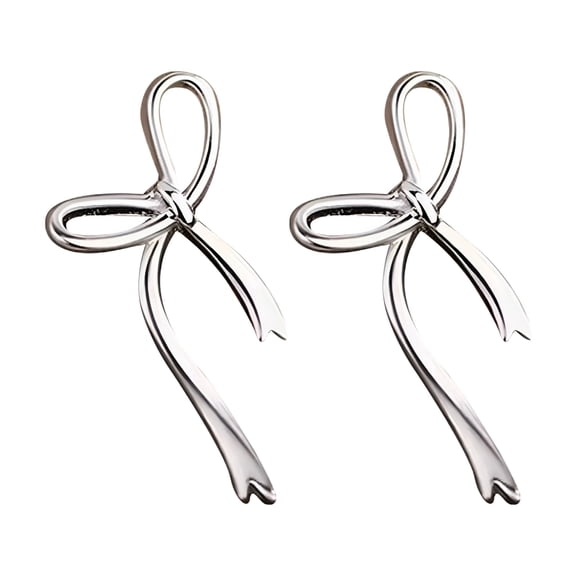 DESIGNICE Bow Earrings 925 Sterling Silver Women'S Bow Earrings Bow Hanging Earrings Silver Bow Earrings