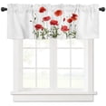 thumbnail image 3 of Red Corn Poppy Flower Curtains for Living Room Bedroom Curtains Kitchen Curtains for the Kids Room Window Treatments Drapes, 3 of 7