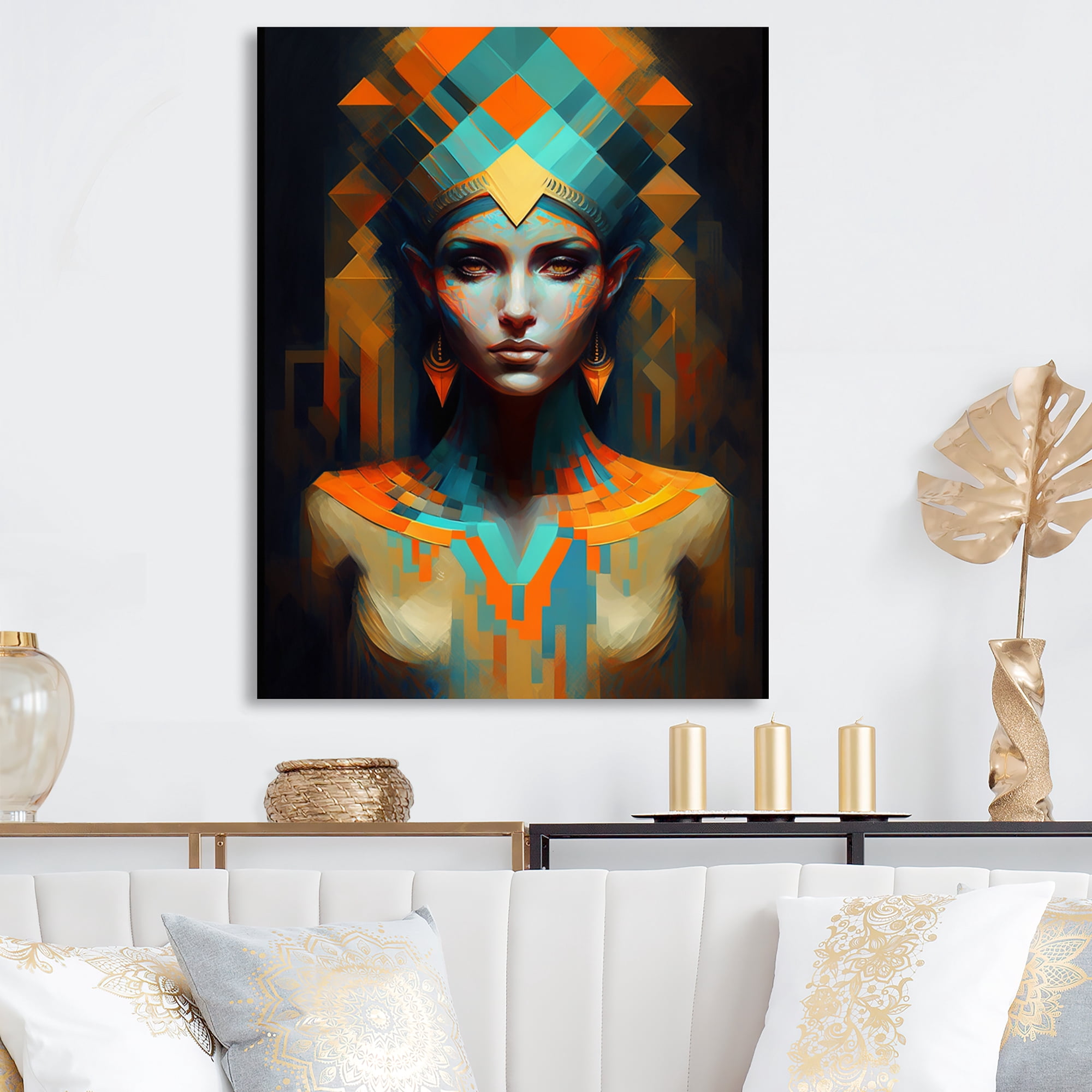 Designart Portrait Of Egyptian Goddess III Canvas Wall Art