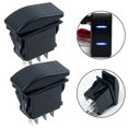 thumbnail image 2 of Interrupteur LED Bleu 3 Voies Marche/arrêt Instantané 2 Pcs pour Bateau DPDT Interrupteur LED, 2 of 4