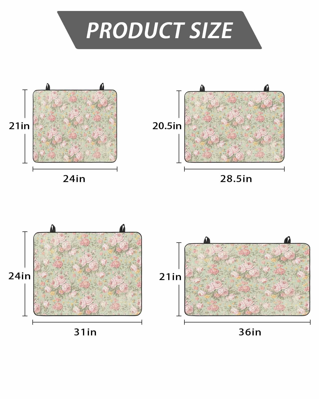Stove Top Covers for Electric Stove, Pink Flowers Glass Stovetop Cover Protector, Green Country Botanical Floral Leaves Induction Cooktop Protector Oven Mat for Kitchen Countertop 24"x21"