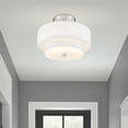 thumbnail image 4 of Livex Lighting Claremont Ceiling Mount in Brushed Nickel, 4 of 14