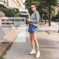 thumbnail image 7 of Bocaoying 6-Pair Women's Ice Silk No Show Socks, Invisible Low Cut Socks with Sponge Padding, Non-Slip Cotton Socks with Grip(3 Nude+3 Black), Thin & Breathable for US Women's 6.5-8.5, Gift for Her, 7 of 7