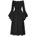 thumbnail image 3 of Renaissance Costume Women Off-shoulder Medieval Chemise Dress Peasant Gothic Fairy Witch Dresses Irish Under Dress, 3 of 4