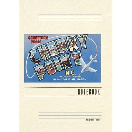 Vintage Lined Notebook Greetings from Cherry Point (Paperback)