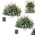 thumbnail image 2 of Nmdmisc 2Pcs Holiday Planter Filler,Holiday Planters,Faux Holiday Planter,Holiday Planter Decorations with Lights,Christmas Holiday Planter,Christmas Urn Filler with Tripod, 2 of 3