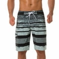 thumbnail image 4 of Hicidod Mens Swim Trunks Quick Dry Bathing Suit Stripe Pattern Swimming Board Shorts Mesh Lining Beach Swimwear for Summer, 4 of 6