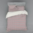 thumbnail image 2 of Ambesonne Geometric Bedding Set 3 Pcs, Round Edged Pink Rhombus, Twin, Taupe Grey Pale Pink, 2 of 3
