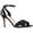 Black Luster Satin, variant on Womens Glitter Satin Heel Sandals